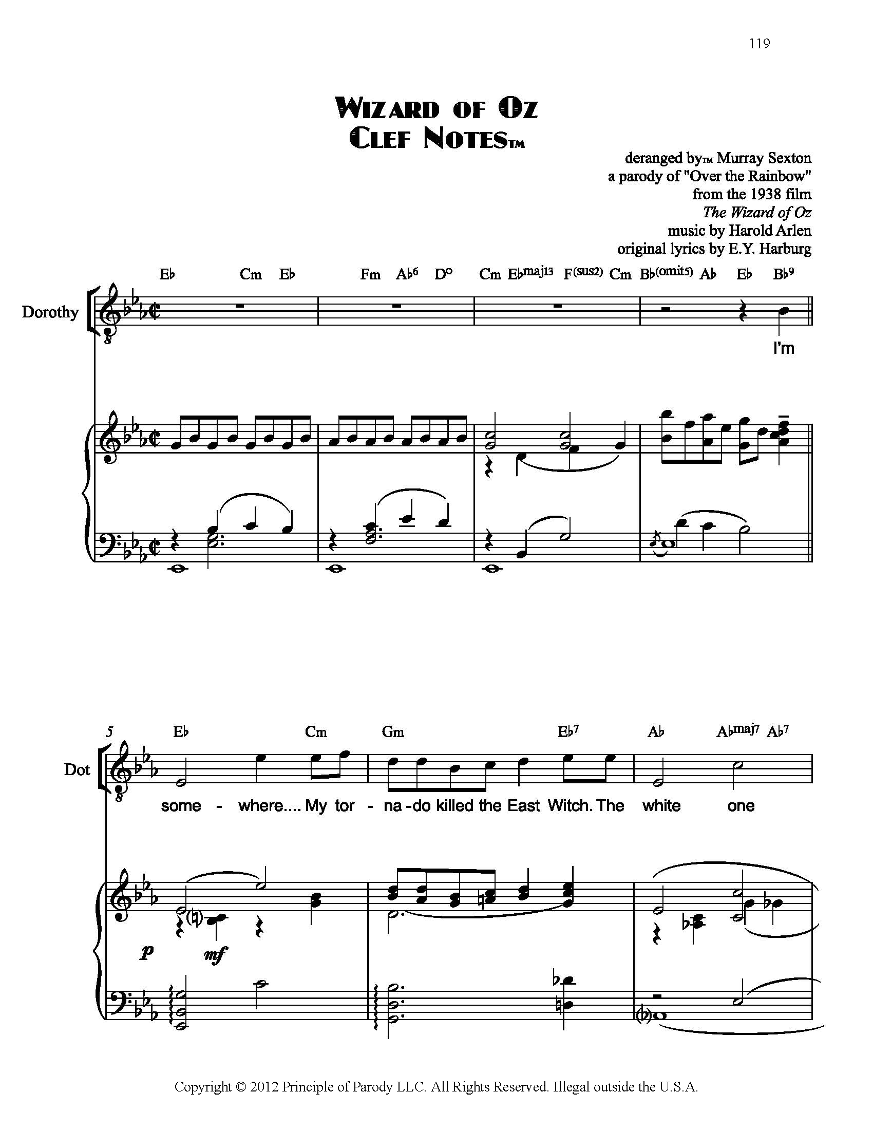 Wizard of Oz Clef Notes